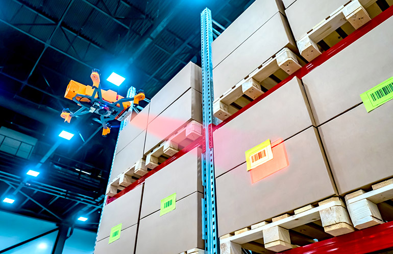 Sensing and robots can gather valuable data for warehouse operators.
