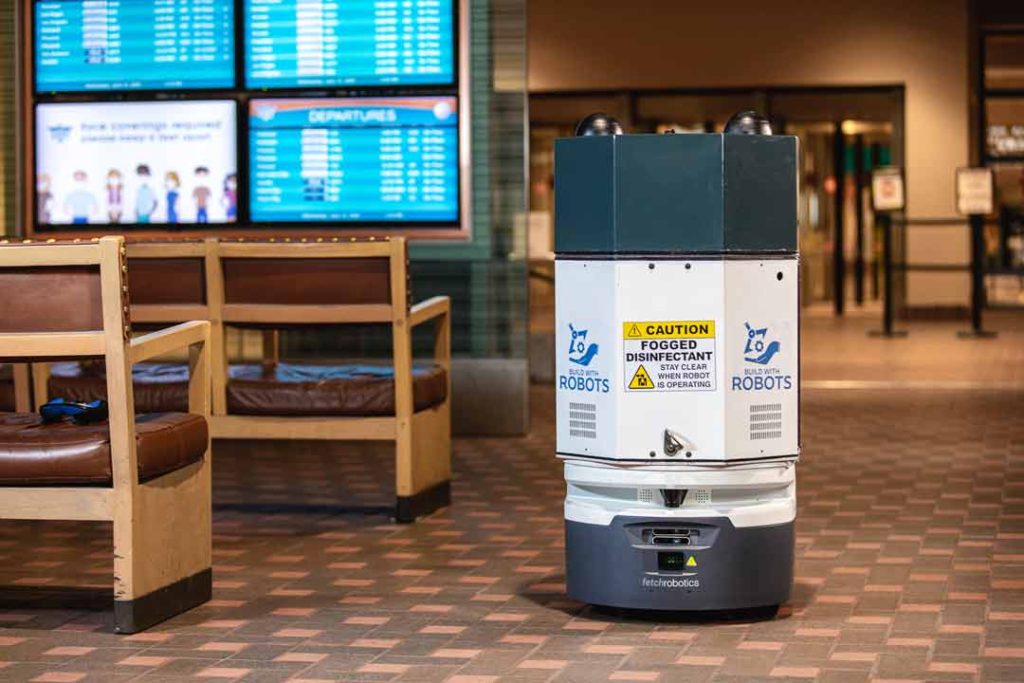 Build with Robots BreezyOne robot in an airport