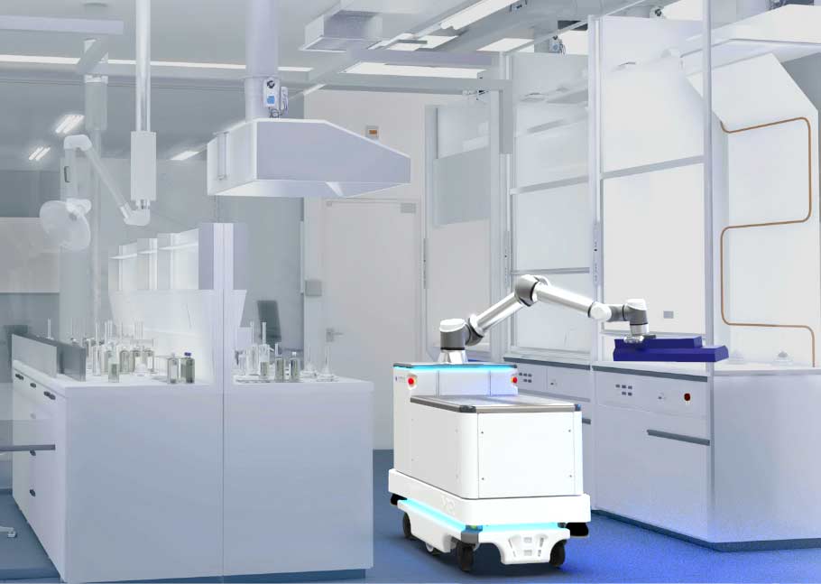 Enabled Robotics robot disinfects a laboratory