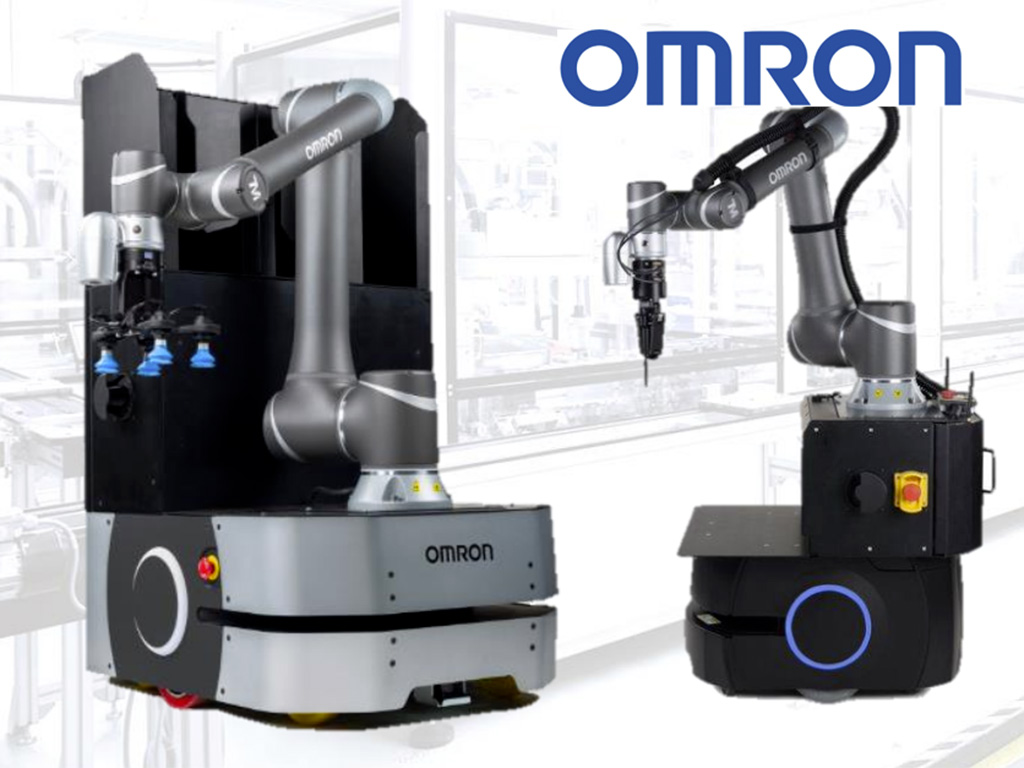 Omron AMR with collaborative robot on top