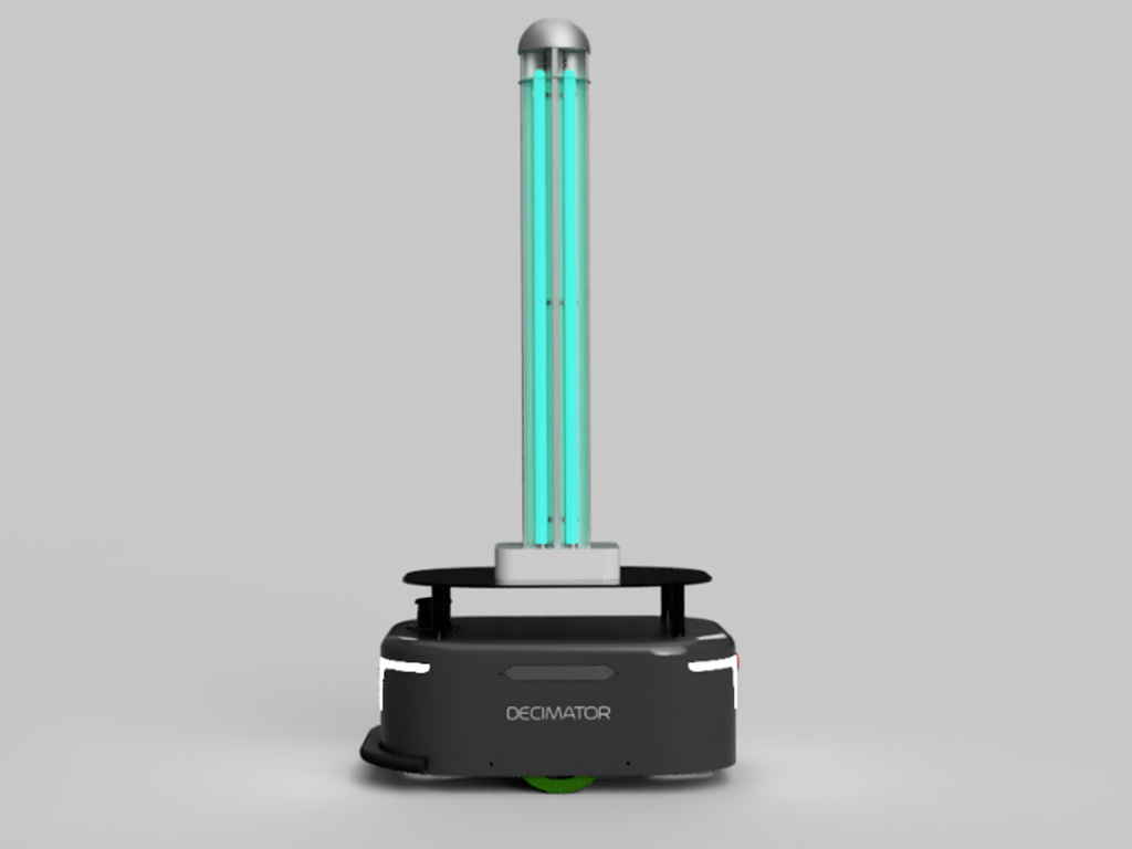 addverb decimeter UV light robot side view