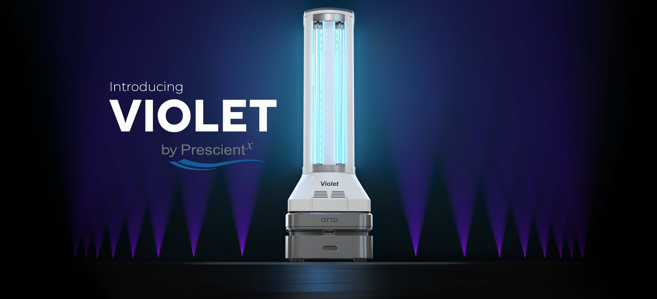 Prescientx Violet UVC disinfection Robot