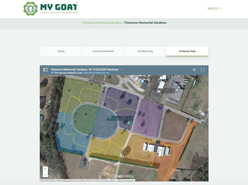 My Goat property map