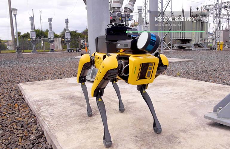 Boston Dynamics Spot with a ROCOS branding