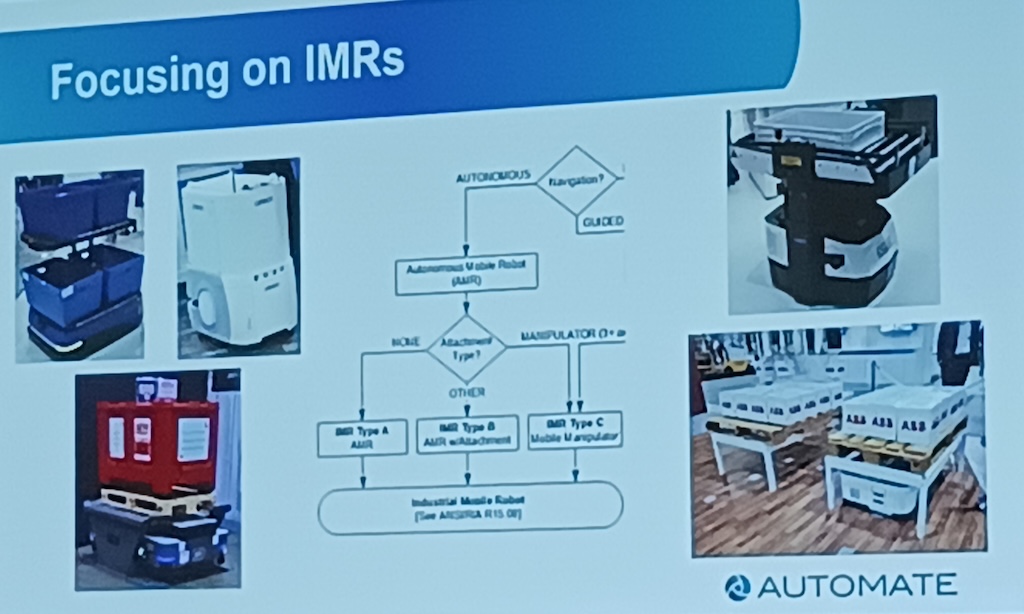 Bollinger classified tree types of industrial mobile robots and showed examples.