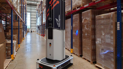 Dexory provides a mobile platform as part of the DexoryView solution for warehouse visibility.