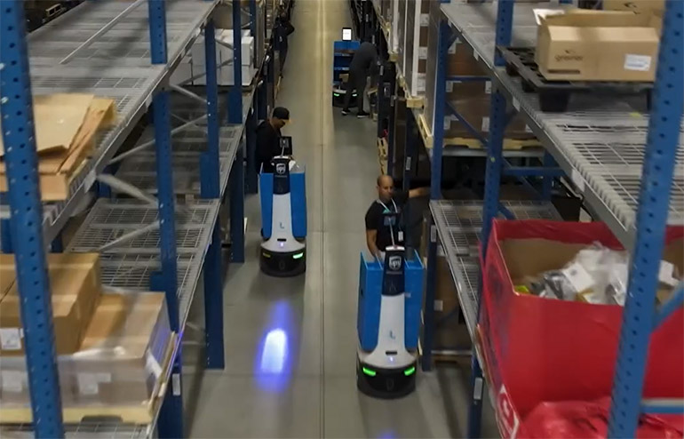 Locus robots promise to improve warehouse safety at UPS Healthcare.