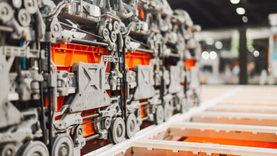 Ocado designed its own automated storage grid and bots.