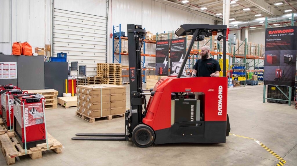 Raymond and Toyota Material Handling lift trucks use the lithium batteries made in Upstate New York.