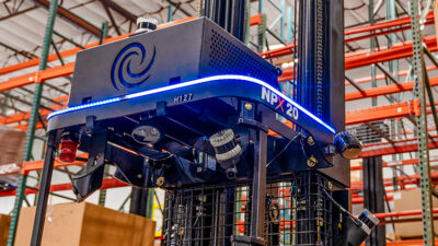 The TWA Reach Forklift is equipped with automotive-grade 3D lidar and vision sensors.