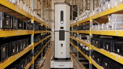 DexoryView uses mobile robots like this to collect warehouse intelligence, says Dexory.