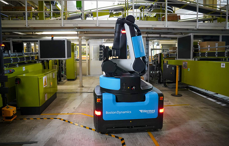 The Stretch robot is handling cases at Otto Group in Europe. Source: Boston Dynamics