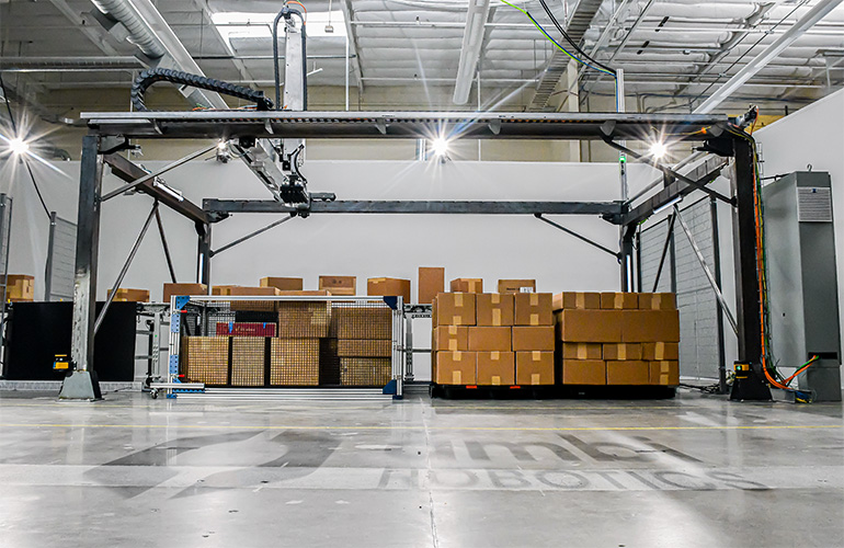 hero image of the ambistack gantry robot.