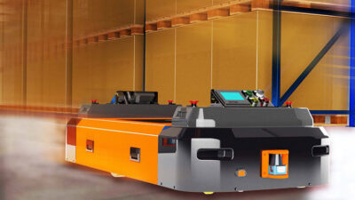 Power management is a key part of adding mobile robots like this one to warehouses, says Conductix-Wampfler.