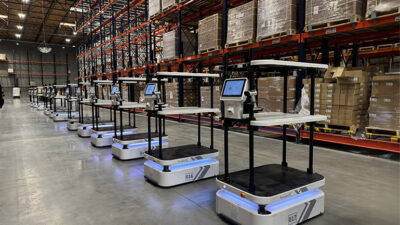 Highline Warren is using 20 Flex 300-SCB AMRs from ForwardX Robotics to streamline handling of 4,000 SKUs.