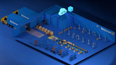 InOrbit Space Intelligence connects and orchestrates operations with AI as seen in this warehouse schematic.