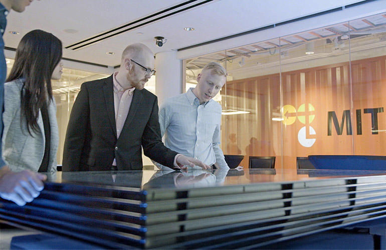 The MIT Center for Transportation & Logistics, shown here, is working with Mecalux on swarm intelligence for robots.