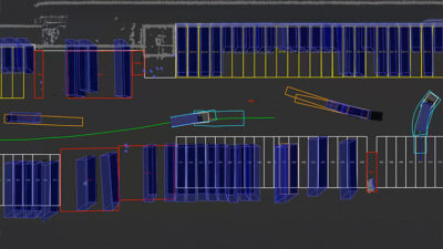 Outrider is using reinforcement learning in simulation, shown here, and real-world scenarios.