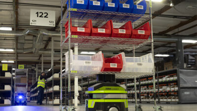 Zebra Symmetry Fulfillment includes wearables, mobile robots, carts, and AI.