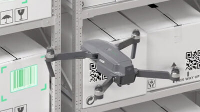Gather AI produces inventory drones like the one shown here.