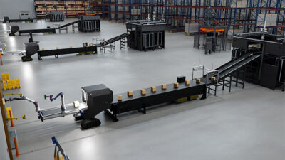 RoboGlide can take inbound items from containers to sortation, said Lab0.