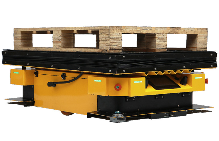 The Sherpa Lifter, shown here, is designed to transport pallets with 'natural' navigation, says Ati Motors.