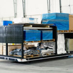 The SlipBot+Rack attachment, shown here, is designed to transform non-stackable freight into stackable units, according to Slip Robotics.