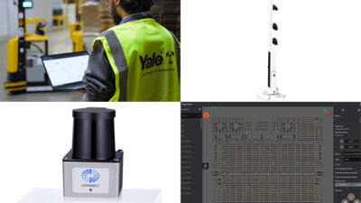 Four images representing new products at ProMat.