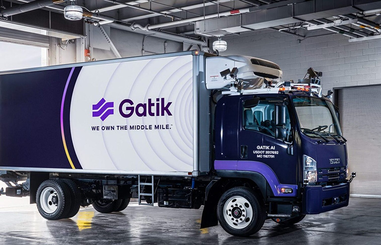 Gatik has been developing self-driving trucks such as this one for middle-mile logistics.