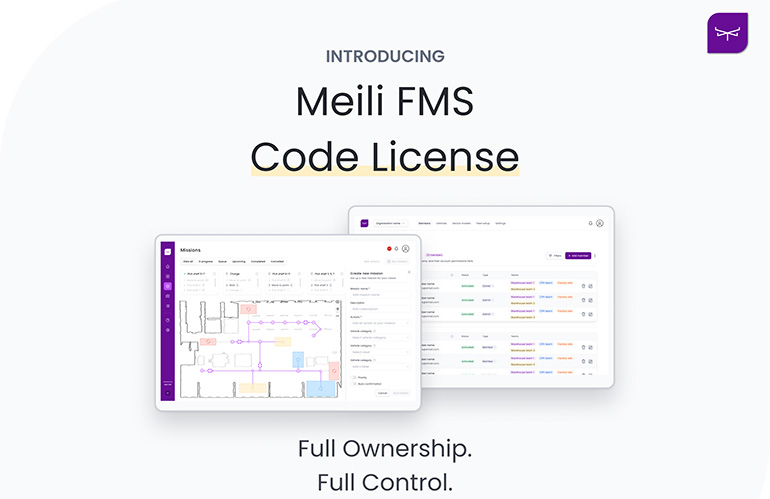 Meili Robots has introduced Code License for its fleet management software.