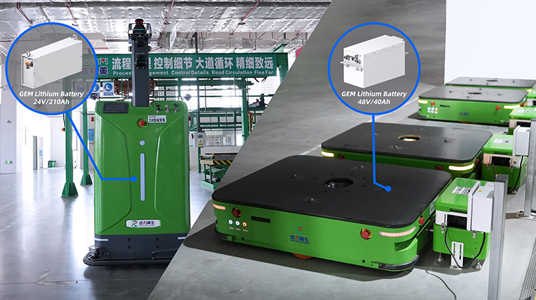 GEM recycles batteries for systems including the robots shown here, according to SEER Robotics.