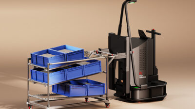 The Peer 3000 mobile robot can use standard accessories such as trolley grippers, says Peer Robotics.