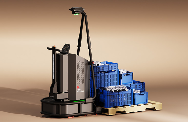 Peer 3000 can automatically detect and handle different pallet types.