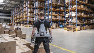 Exia is designed for industries including warehousing and logistics, as shown here, according to German Bionic.