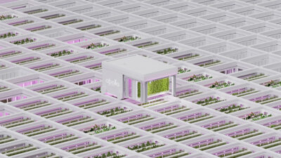 Opollo Farm is a trial with OnePointOne using an AutoStore ASRS for vertical agriculture.