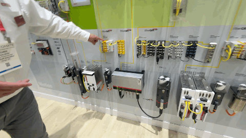 A gif showing the technology in Beckhoff's Automate booth.