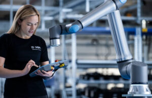 Universal Robots' new UR15 cobot, which is the company's fastest cobot arm ever.