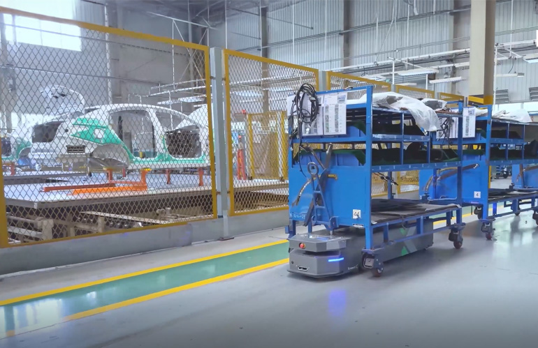 Chery Automobile's fleet of ForwardX mobile robots, shown here, continues to grow.