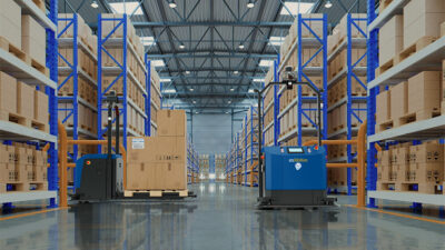 enMotion orchestrates these mobile robots with GreyOrange's GreyMatter platform, says enVista.