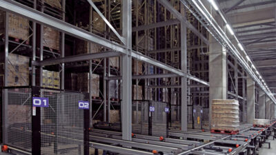 ASRS, as seen here, can be customized to supply chain needs, says Daifuku Intralogistics America.