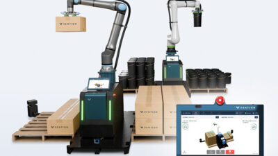 Vention's Rapid Series Palletizer robots.
