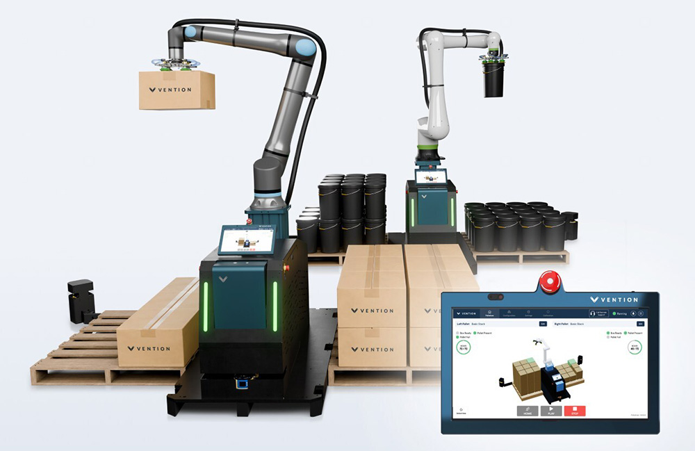 Vention now offers the Rapid Series Palletizer robots.