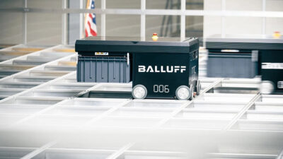 A Balluff-branded AutoStore system.