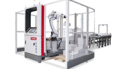 FlexLink's mixed-case palletizer.