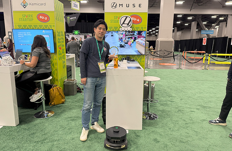 MUSE has designed a modular platform with a single robotic base, shown here at Grocery Shop 2025.