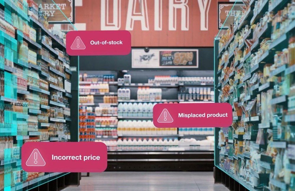 Shelf intelligence detecting inventory issues.