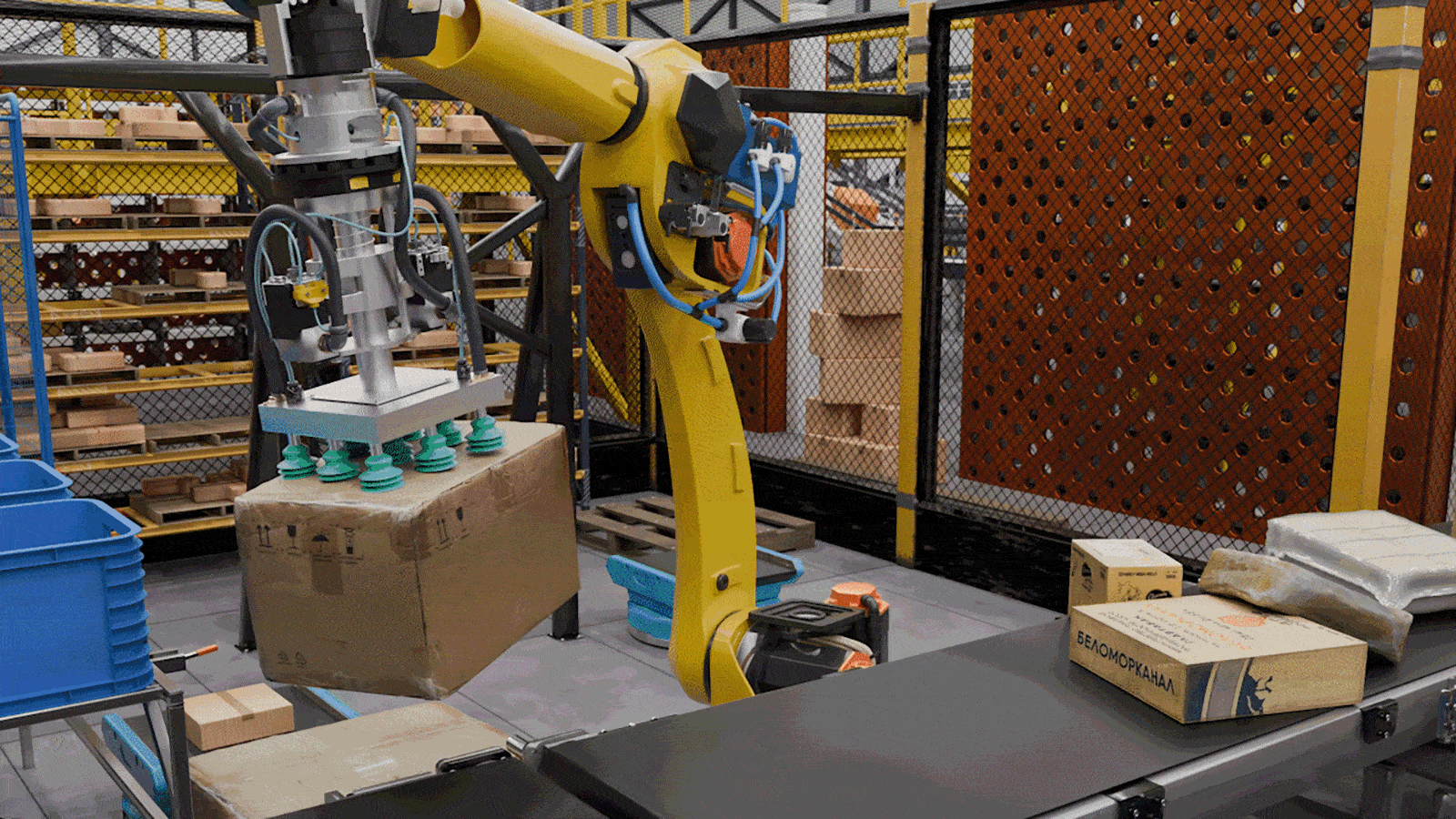 A gif showing a robot arm picking a box.