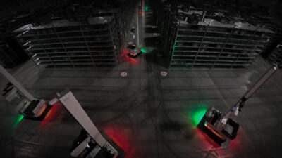 Brightpick's Intuition software uses physical AI to guide Autopicker mobile robots, shown here.